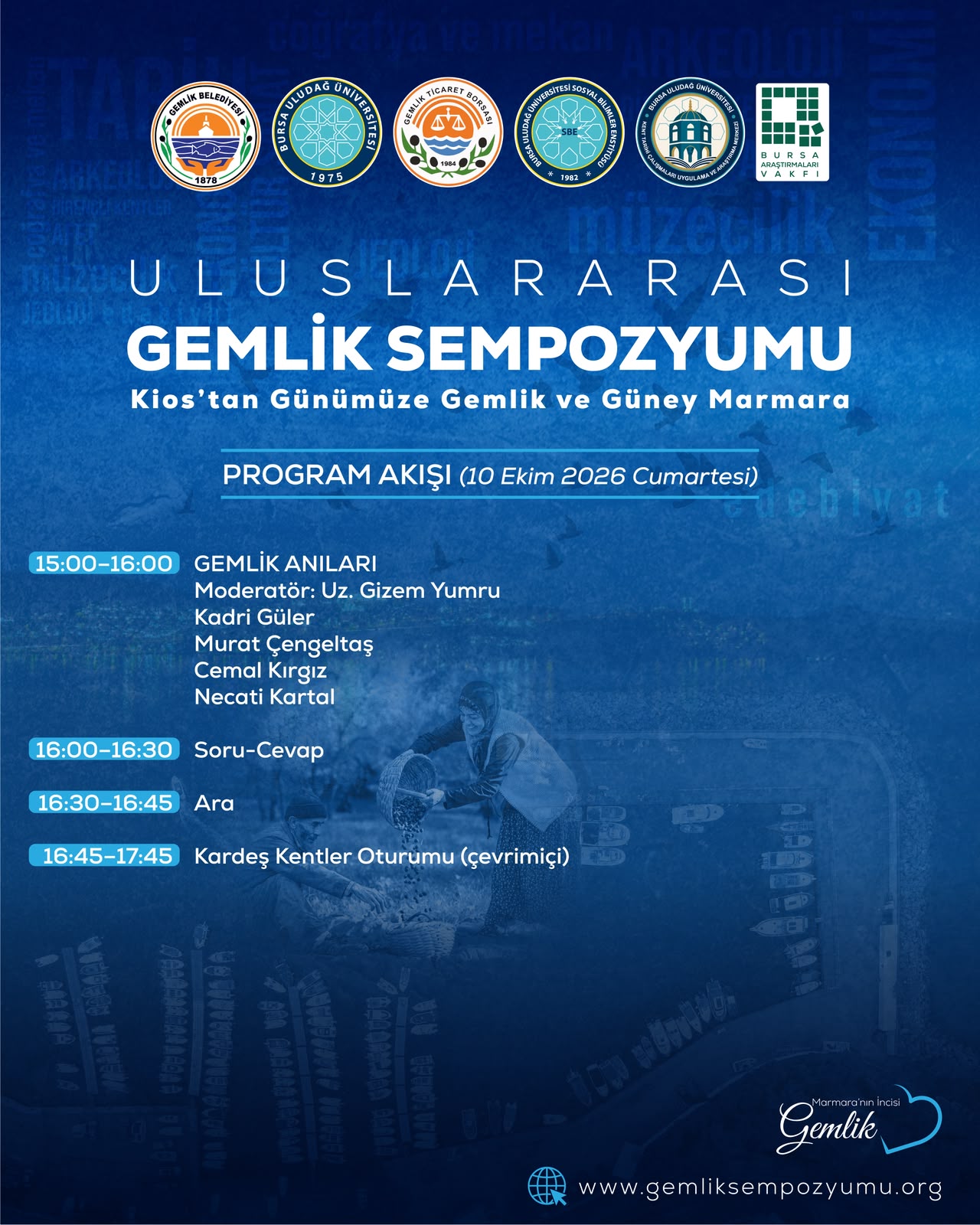 Uluslararası Gemlik Sempozyumu 9-10 Ekim 2026 Tarihlerinde Gerçekleştirilecek
